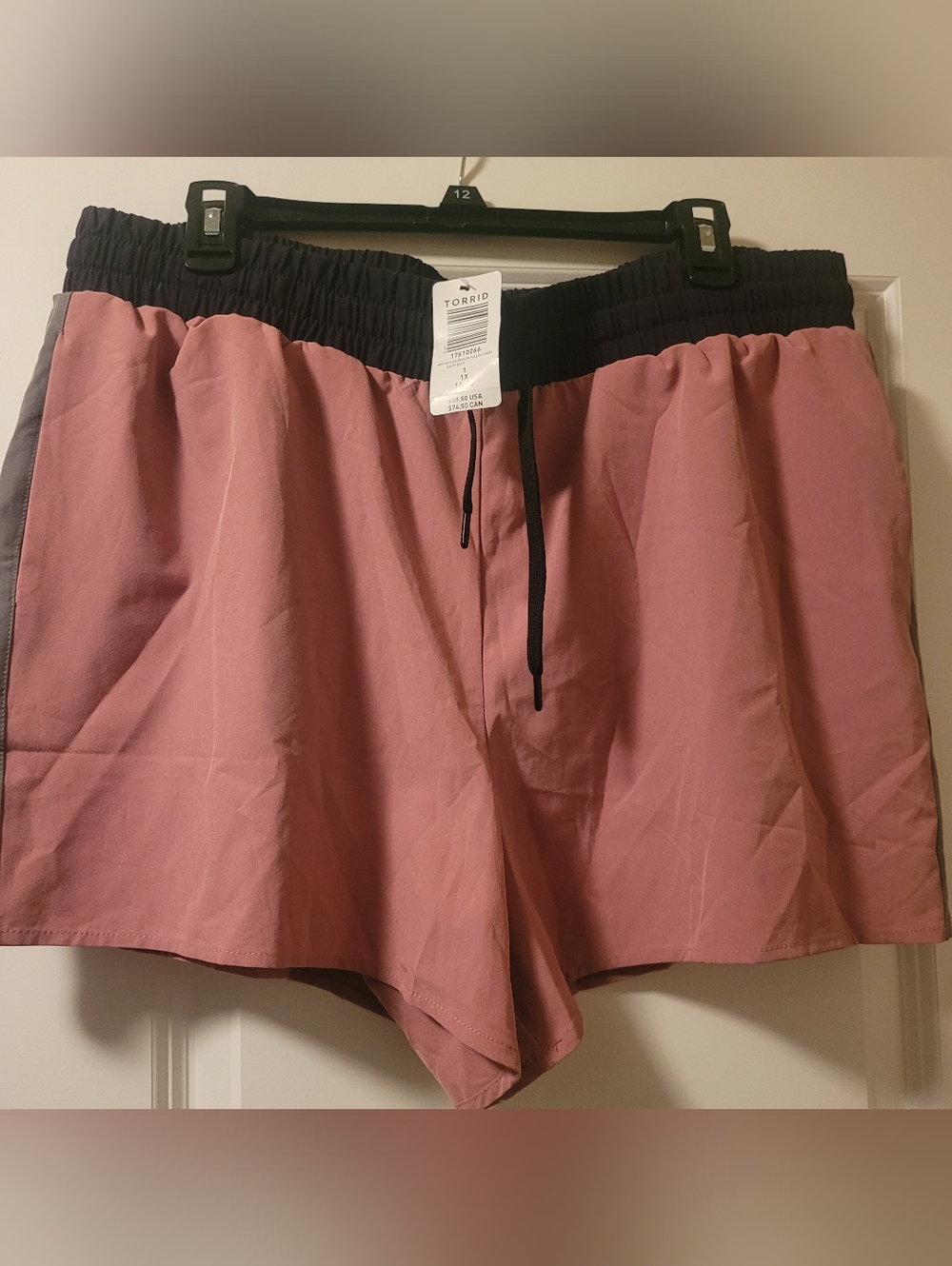 NWT Torrid Lovesick Color Block Pull-On Short - Stretch Woven Mauve Wash 1X - Picture 5 of 11